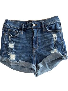 Hollister Y2K High-Rise Short-Short Denim Shorts Size 5/27